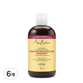 시어모이스처 자메이칸 블랙 캐스터 오일 샴푸, 384ml, 6개