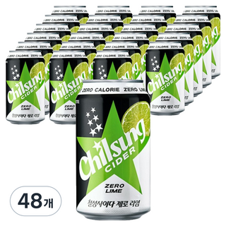칠성사이다 제로 라임, 355ml, 48개