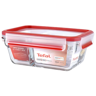 Tefal 特福 MasterSeal 新一代分隔玻璃保鮮盒 TEF1 800ml, 1個, 容器 + 蓋子