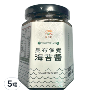 藻作坊 昆布佃煮海苔醬 190g (全素 拌飯 佐菜), 5罐