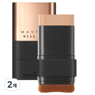 chosungah tm Mega Fit Master保濕雙頭粉底棒 SPF50+ PA++++ 16g, 1.5C Peach Beige, 2個