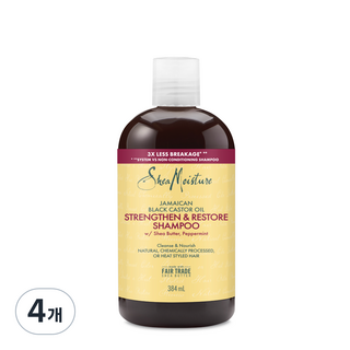 시어모이스처 자메이칸 블랙 캐스터 오일 샴푸, 384ml, 4개