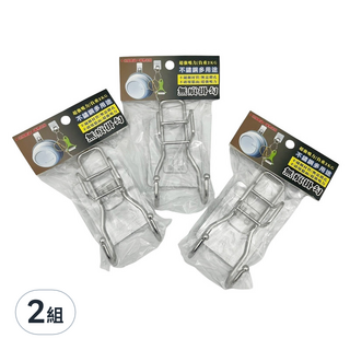 生活King 不銹鋼多用途無痕掛勾 13.5 x 5cm 3入, 2組, 銀色