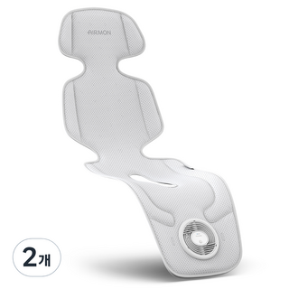 크림하우스 에어몬2 유아용 쿨시팅매트 프리미엄 S, 롱 그레이, 2개