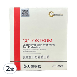 大醫生技 乳鐵蛋白初乳益生菌 15包/盒 5g 調整體質 提升保護力, 2盒