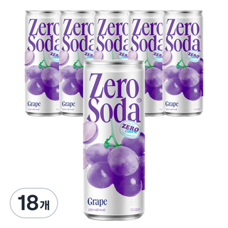 Cloop 零卡葡萄蘇打, 250ml, 18個