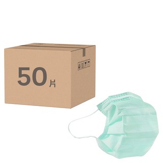 MOTEX 摩戴舒 醫療用口罩 未滅菌 鑽石型氣密式口罩 L, 綠色, 50片, 1盒