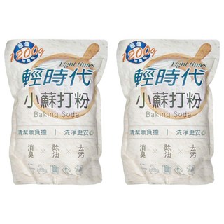 輕時代 小蘇打粉 清潔去污 消除異味, 1.2kg, 2包