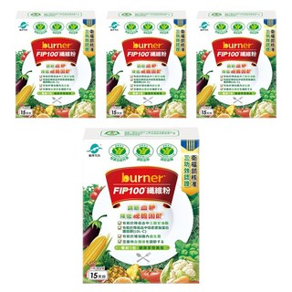 funcare 船井生醫 burner 倍熱 食事纖纖 F.I.P100 纖維粉, 15包, 7g, 4盒