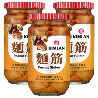 金蘭花生麵筋 嚴選雲嘉南飽滿花生, 396g, 3罐