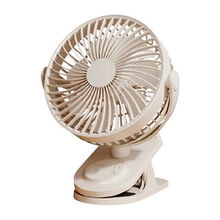 apex Innovation 無印風USB夾式廣角風扇, 米色 19.4 x 8 x 21.3cm, 720度廣角送風, 三段風力調節, 定時功能設計, F-054