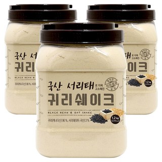 태광선식 서리태로 더욱 고소해진 귀리쉐이크, 1.2kg, 3개