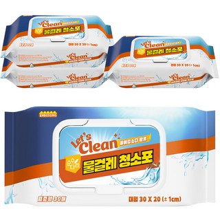 렛츠클린 물걸레 청소포 표준형, 4개