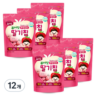 Naebro 銳寶 冷凍乾燥水果片 草莓口味, 12g, 12包