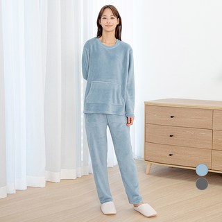 CARET 男女通用日常超細纖維睡眠睡衣上下套裝