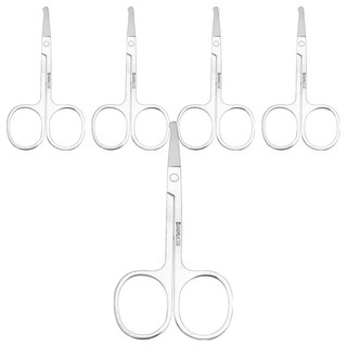 FANCY LIFE 不鏽鋼鼻毛剪, 剪刀款, 5支