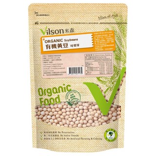 Vilson 米森有機 100%有機黃豆 嚴選有機食品 不使用農藥、化學肥料及任何人工添加物, 450g, 1包