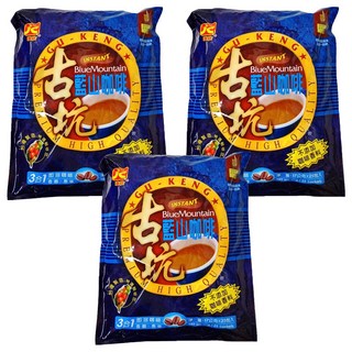 JIAN CHUAN 建銓 古坑藍山三合一咖啡 即溶咖啡, 17g, 25包, 3袋