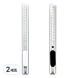 델리 스틸 컬러칼 소형 2종 세트 2053, 화이트 + 블랙, 2세트