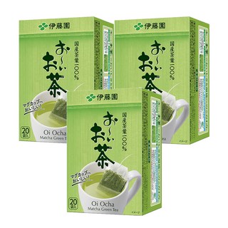伊藤園 抹茶綠茶包 36g 20個,3包 日本國產茶葉 三角立體茶包