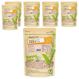 Vilson 米森有機 100%有機黃豆 嚴選有機食品 不使用農藥、化學肥料及任何人工添加物, 450g, 6包