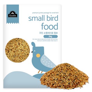 구딘 프리미엄 소형 새 사료 점보, 2kg, 1개