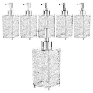 모나코올리브 샹드리에 사각 세제 디스펜서 400ml, 투명, 6개