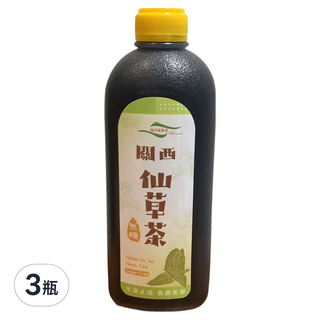 關西鎮農會 仙草茶 無糖, 960ml, 3瓶