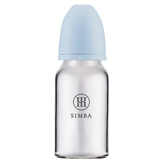 Simba 小獅王辛巴 蘊蜜質金玻璃標準防脹氣奶瓶 新生專用, 晨藍, 120ml, 1瓶