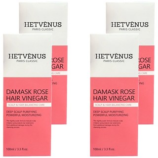 HETVÉNUS 大馬士革玫瑰頭皮淨化護髮醋, 4個, 100ml