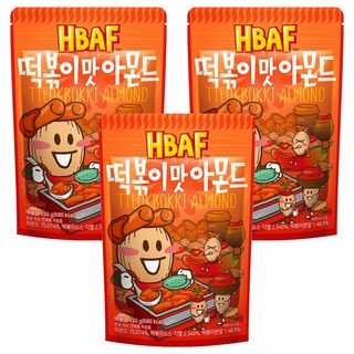 BAFF 杏仁果 辣炒年糕味, 120g, 3包