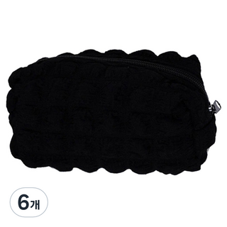 雲朵筆袋 鉛筆盒及多功能收納包, 6個, 黑色