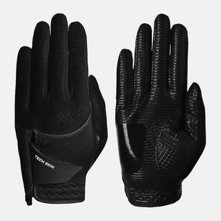 테크스킨 남녀공용 엑스트라 웜 라이트 방한 겨울 골프장갑 양손 세트, 블랙, 1세트