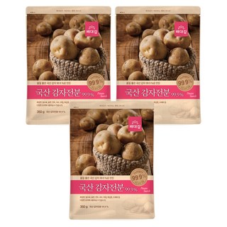 Baedaegam 韓國產馬鈴薯澱粉, 350g, 3個
