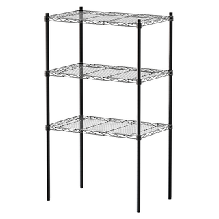 dayneeds 日需百備輕型 烤漆三層架鐵力士架 收納層架 展示架 層架 鐵架, 黑色, 3層