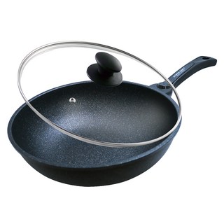 KOREA KING 韓國製奈米銀抗菌大理石不沾炒鍋 含蓋, 28cm, 1個