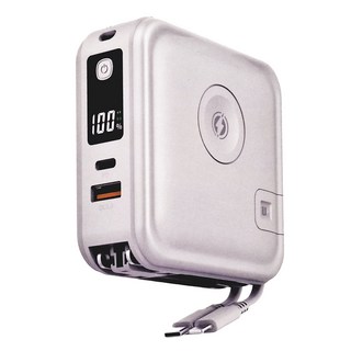 LaPO 全功能無線充電行動電源 11200mAh Type-C/Lightning, WT-08PCL, 琉光金