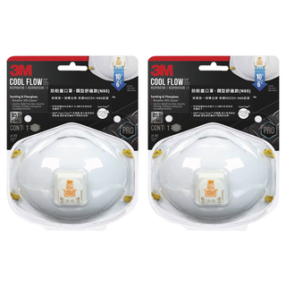 3M 防粉塵口罩, 2個, 白色