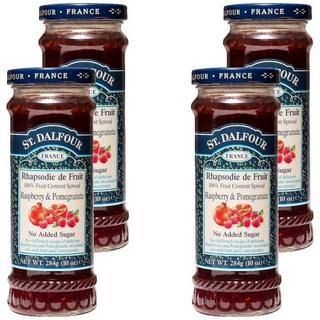 ST.DALFOUR 聖桃園 石榴覆盆莓果醬 4罐 天然無添加 多用途美味抹醬, 284g
