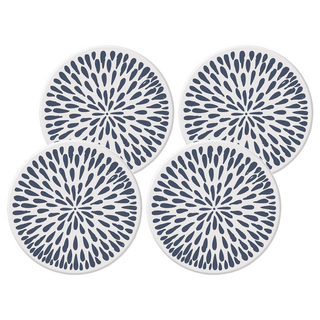 小麥購物 硅藻土杯墊 G674 100g, 4個, 藍菊