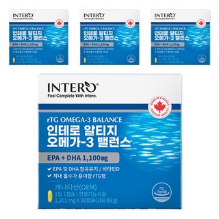 INTERO rTG Omega 3平衡魚油膠囊, 90顆, 4盒