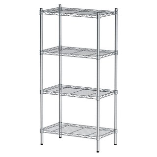 dayneeds 日需百備 輕型 四層波浪架 鐵力士架/收納層架/鞋架/展示架/層架/鐵架, 電鍍, 四層