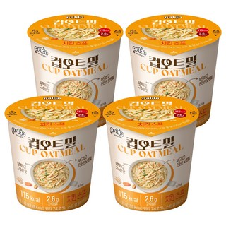 paldo 八道 杯裝燕麥雞湯粥, 33g, 4入