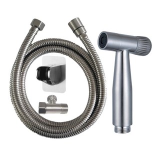 LEADER 麗達 多用途不鏽鋼強力清潔沖洗全配組 1.5m 搭黏貼掛座 NC102-15 510g, 1組