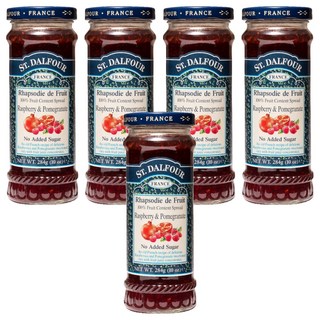 ST.DALFOUR 聖桃園 石榴覆盆莓果醬 法國進口無添加糖 多用途, 284g, 5罐