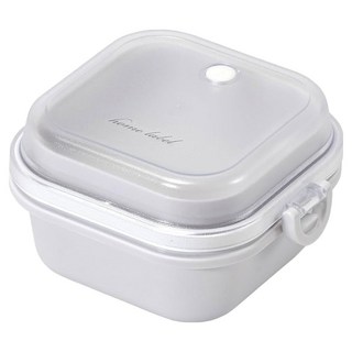 PEARL LIFE 珍珠金屬 方型便當盒 DC-6019, 灰白色, 1個