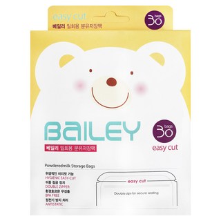 BaILEY 奶粉儲存袋, 30入, 50g, 易撕設計, 防靜電, 夾鏈封口, 韓國設計, 1盒