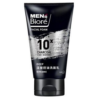 MEN's Biore 深層控油洗面乳 10倍炭 x 激油溶解成分, 100g, 1條