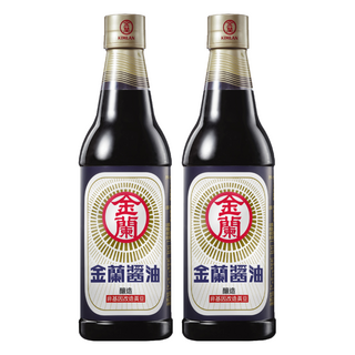 金蘭醬油 純釀造 非基因改造黃豆, 590ml, 2瓶