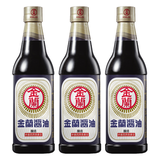 金蘭醬油 純釀造 非基因改造黃豆, 590ml, 3瓶